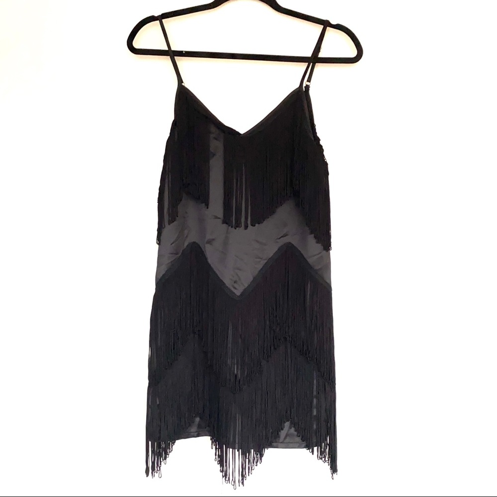 Black Fringe Dress Halloween/ Party SHIMMY SHIMMY